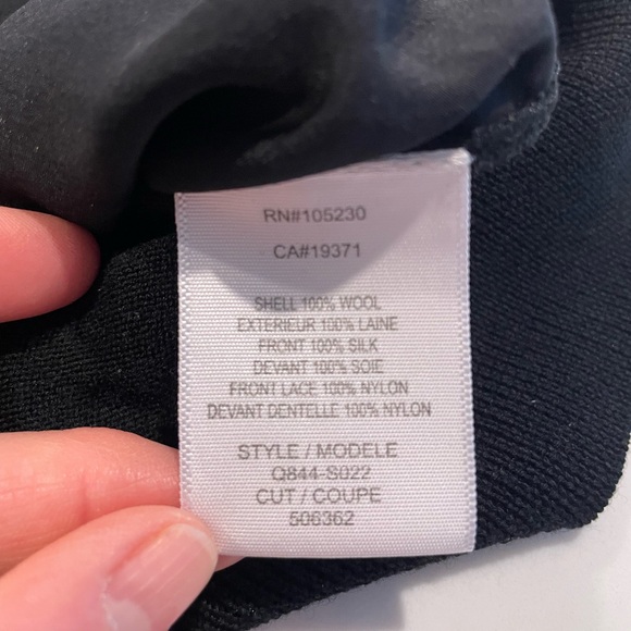 Equipment Black Lace Detail Sweater - Picture 6 of 8